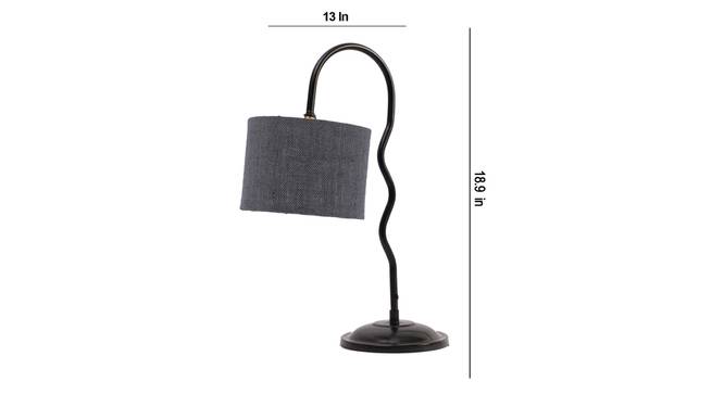 Grey Jute  Zig Zag Curvy  table lamp with Iron Base (SP42) (Grey) by Urban Ladder - - 