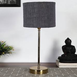Grey Jute with Metal Gold Table Lamp-image-27