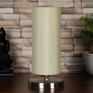 off-white cotton table lamp with Steel Base -1-image-17
