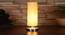 off-white cotton table lamp with Steel Base -1 (Beige) by Urban Ladder - - 