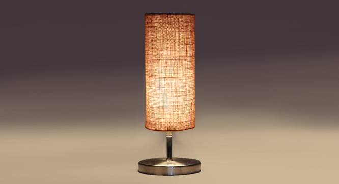 Beige Jute table lamp with Steel Base -48 (Beige) by Urban Ladder - - 
