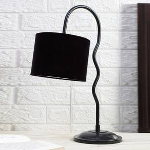 devansh Black cotton Zig Zag Curvy table lamp with Iron Base-picture-30