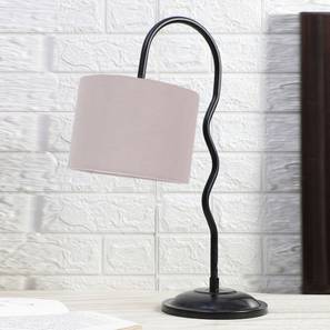 Table Lamps Design Grey cotton Zig Zag Curvy  table lamp with Iron Base (SP28) (Grey)