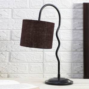 devansh Brown Jute Zig Zag Curvy table lamp with Iron Base-picture-34