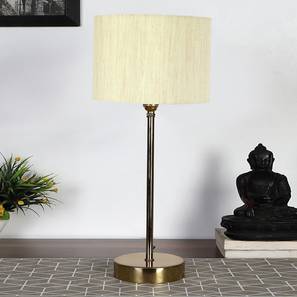 devansh off-white cotton with Metal Gold Table Lamp-picture-10