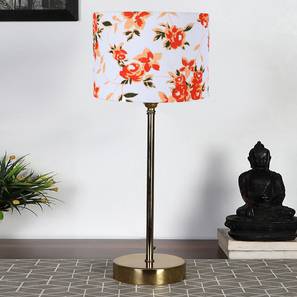 devansh Multicolor cotton with Metal Gold Table Lamp-picture-17