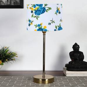 Multicolor cotton Metal Gold Table Lamp-image-19