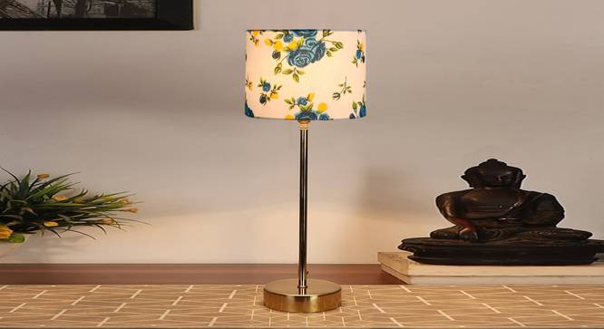Multicolor cotton  Metal Gold  Table Lamp (Multi) by Urban Ladder - - 