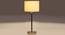 off-white cotton with  Metal Gold  Table Lamp (Beige) by Urban Ladder - - 