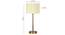 off-white cotton with  Metal Gold  Table Lamp (Beige) by Urban Ladder - - 