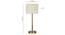White Jute with  Metal Gold  Table Lamp (White) by Urban Ladder - - 