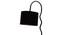 Black cotton Zig Zag Curvy  table lamp with Iron Base (SP24) (Black) by Urban Ladder - - 