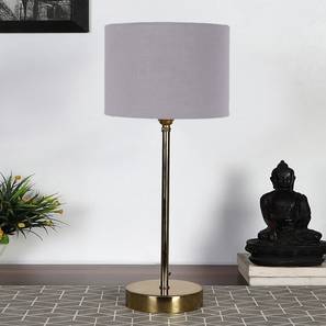 devansh Grey cotton with Metal Gold Table Lamp-picture-19