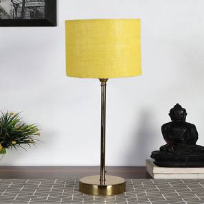 Yellow Jute with Metal Gold Table Lamp-image-8