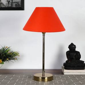 devansh Orange cotton Metal Gold Table Lamp-picture-17