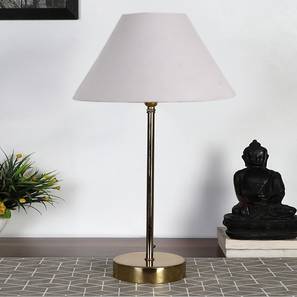 devansh Grey cotton Metal Gold Table Lamp-picture-20