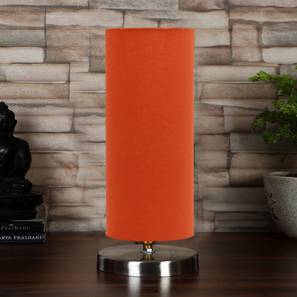 Orange cotton table lamp with Steel Base -4-image-34