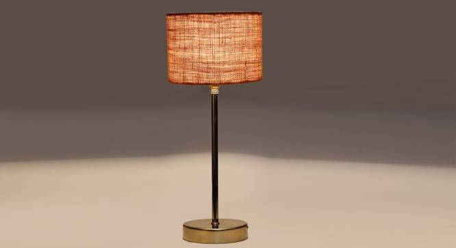 Beige Jute with  Metal Gold  Table Lamp (Beige) by Urban Ladder - - 