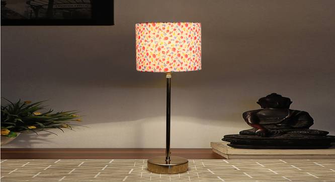 Claire Multicolour cotton  with  Metal Gold  Table Lamp (Multi) by Urban Ladder - - 