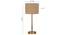 Beige Jute with  Metal Gold  Table Lamp (Beige) by Urban Ladder - - 