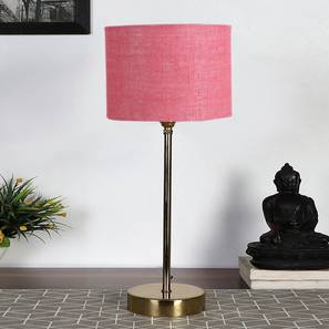 devansh Pink Jute with Metal Gold Table Lamp-picture-20
