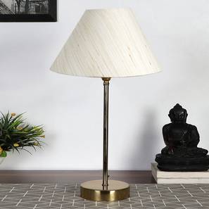 devansh off white cotton with Metal Gold Table Lamp-picture-11