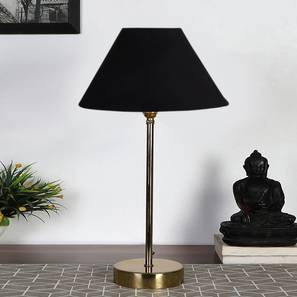 Black cotton Metal Gold Table Lamp-image-46