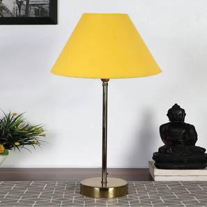 devansh Yellow cotton Metal Gold Table Lamp-picture-10
