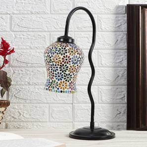 Multicolor Mosaic Glass Zig Zag Curvy Table lamp with Iron Base-image-43