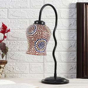 Multicolor Mosaic Glass Zig Zag Curvy Table lamp with Iron Base-image-49
