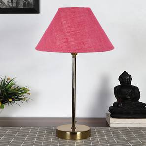 devansh Pink Jute Metal Gold Table Lamp-picture-11