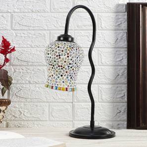 Multicolor Mosaic Glass Zig Zag Curvy Table lamp with Iron Base-image-48