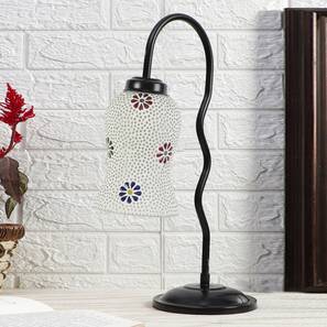 devansh Multicolor Mosaic Glass Zig Zag Curvy Table lamp with Iron Base-picture-11