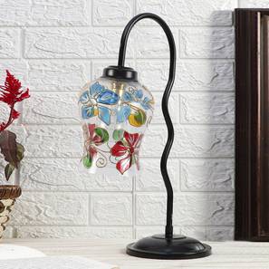 devansh Multicolor Mosaic Glass Zig Zag Curvy Table lamp with Iron Base-picture-37