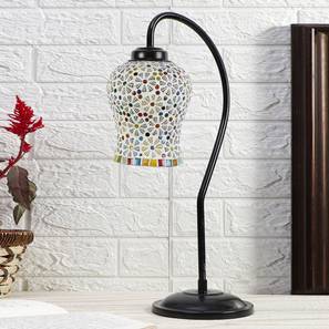 devansh Multicolor Mosaic Glass Curvy Table lamp with Iron Base-picture-38