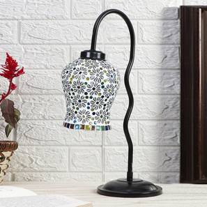 Multicolor Mosaic Glass Zig Zag Curvy Table lamp with Iron Base-image-43