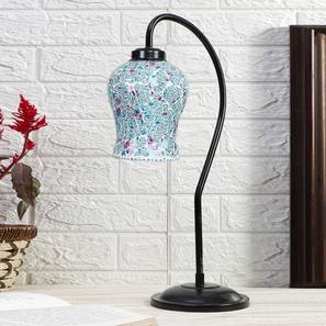 devansh Multicolor Mosaic Glass Curvy Table lamp with Iron Base-picture-18