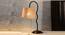 Round Bamboo  Zig Zag Curvy  Table lamp with Iron Base  (SP22) (Beige) by Urban Ladder - - 