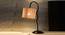 Round Bamboo  Zig Zag Curvy  Table lamp with Iron Base  (SP22) (Beige) by Urban Ladder - - 