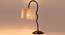 Round Bamboo  Zig Zag Curvy  Table lamp with Iron Base  (SP22) (Beige) by Urban Ladder - - 