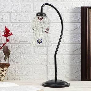 devansh Multicolor Mosaic Glass Curvy Table lamp with Iron Base-picture-37