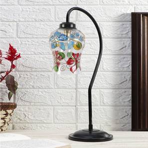 devansh Multicolor Mosaic Glass Curvy Table lamp with Iron Base-picture-14