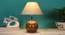 off-white cotton with  Natural Wood   Table Lamp (Beige) by Urban Ladder - - 