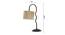 Round Bamboo  Zig Zag Curvy  Table lamp with Iron Base  (SP22) (Beige) by Urban Ladder - - 