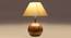 off-white cotton with  Natural Wood   Table Lamp (Beige) by Urban Ladder - - 