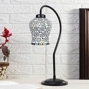 devansh Multicolor Mosaic Glass Curvy Table lamp with Iron Base-picture-39