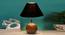 Black cotton with  Natural Wood   Table Lamp (Black) by Urban Ladder - - 