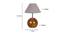 Grey cotton with  Natural Wood   Table Lamp (Grey) by Urban Ladder - - 