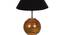 Black cotton with  Natural Wood   Table Lamp (Black) by Urban Ladder - - 