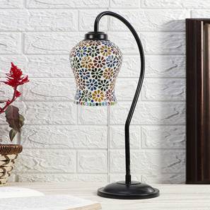 devansh Multicolor Mosaic Glass Curvy Table lamp with Iron Base-picture-32
